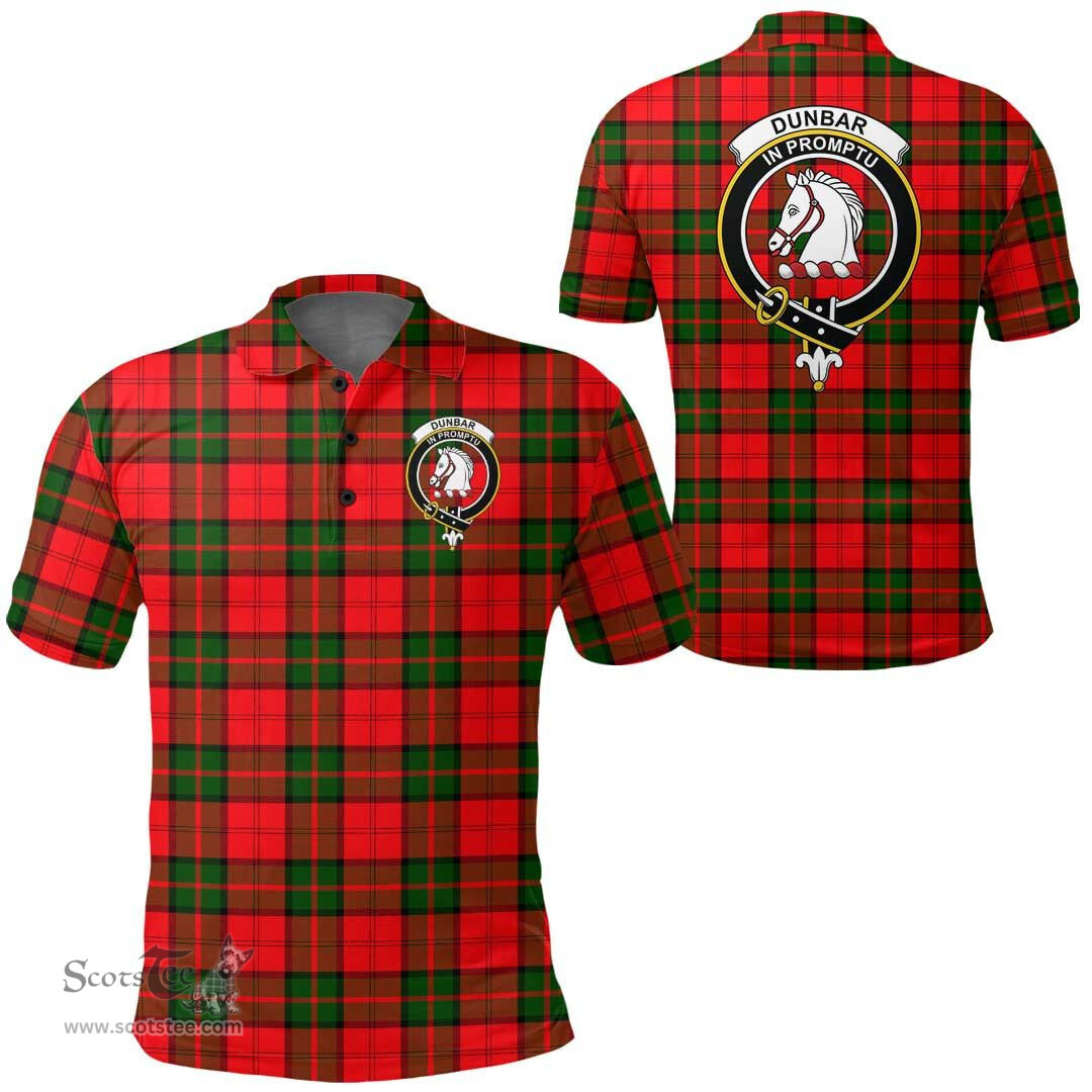 Scottish Dunbar Modern Clan Tartan Polo Shirt - Crest Classic Scottish Plaid Tartan Plaid