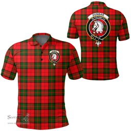 Scottish Dunbar Modern Clan Tartan Polo Shirt - Crest Classic Scottish Plaid Tartan Plaid