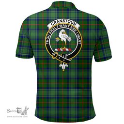 Scottish Cranstoun Clan Tartan Polo Shirt - Crest Classic Scottish Plaid Tartan Plaid