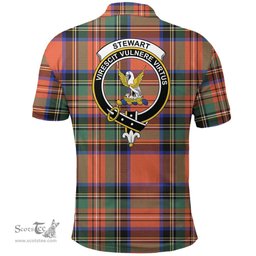 Scottish Stewart Royal Ancient Clan Tartan Polo Shirt - Crest Classic Scottish Plaid Tartan Plaid