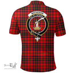 Scottish Matheson Modern Clan Tartan Polo Shirt - Crest Classic Scottish Plaid Tartan Plaid