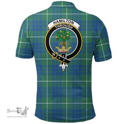 Scottish Hamilton Hunting Ancient Clan Tartan Polo Shirt - Crest Classic Scottish Plaid Tartan Plaid