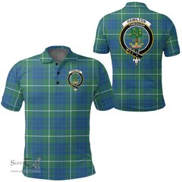 Scottish Hamilton Hunting Ancient Clan Tartan Polo Shirt - Crest Classic Scottish Plaid Tartan Plaid