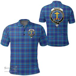 Scottish Mercer Modern Clan Tartan Polo Shirt - Crest Classic Scottish Plaid Tartan Plaid