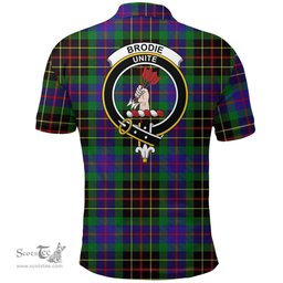 Scottish Brodie Hunting Modern Clan Tartan Polo Shirt - Crest Classic Scottish Plaid Tartan Plaid