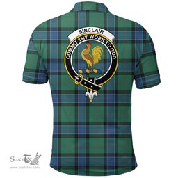 Scottish Sinclair Hunting Ancient Clan Tartan Polo Shirt - Crest Classic Scottish Plaid Tartan Plaid