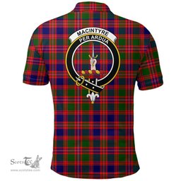 Scottish Macintyre Modern Clan Tartan Polo Shirt - Crest Classic Scottish Plaid Tartan Plaid