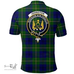 Scottish Johnston Modern Clan Tartan Polo Shirt - Crest Classic Scottish Plaid Tartan Plaid
