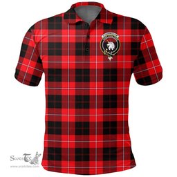 Scottish Cunningham Modern Clan Tartan Polo Shirt - Crest Classic Scottish Plaid Tartan Plaid