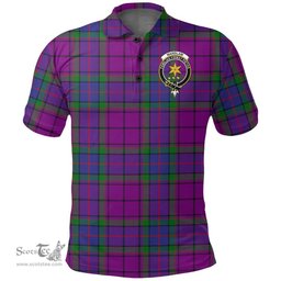 Scottish Wardlaw Modern Clan Tartan Polo Shirt - Crest Classic Scottish Plaid Tartan Plaid