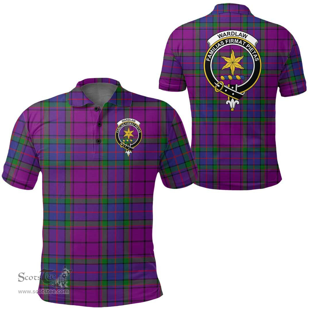 Scottish Wardlaw Modern Clan Tartan Polo Shirt - Crest Classic Scottish Plaid Tartan Plaid