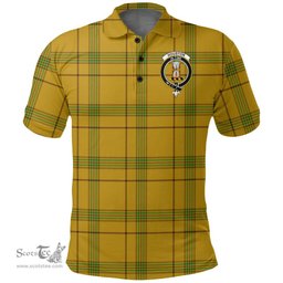 Scottish Houston Clan Tartan Polo Shirt - Crest Classic Scottish Plaid Tartan Plaid