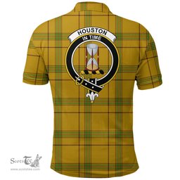 Scottish Houston Clan Tartan Polo Shirt - Crest Classic Scottish Plaid Tartan Plaid