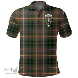 Scottish Buchanan Hunting Clan Tartan Polo Shirt - Crest Classic Scottish Plaid Tartan Plaid