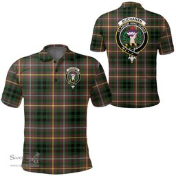 Scottish Buchanan Hunting Clan Tartan Polo Shirt - Crest Classic Scottish Plaid Tartan Plaid