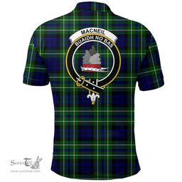 Scottish Macneil Of Colonsay Modern Clan Tartan Polo Shirt - Crest Classic Scottish Plaid Tartan Plaid