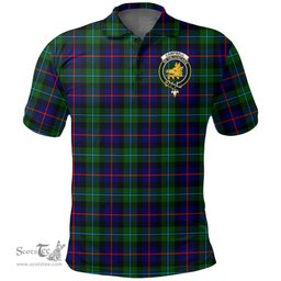 Scottish Campbell Of Cawdor Modern Clan Tartan Polo Shirt - Crest Classic Scottish Plaid Tartan Plaid