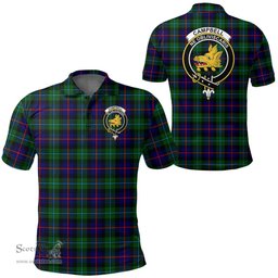 Scottish Campbell Of Cawdor Modern Clan Tartan Polo Shirt - Crest Classic Scottish Plaid Tartan Plaid