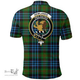 Scottish Newlands Of Lauriston Clan Tartan Polo Shirt - Crest Classic Scottish Plaid Tartan Plaid