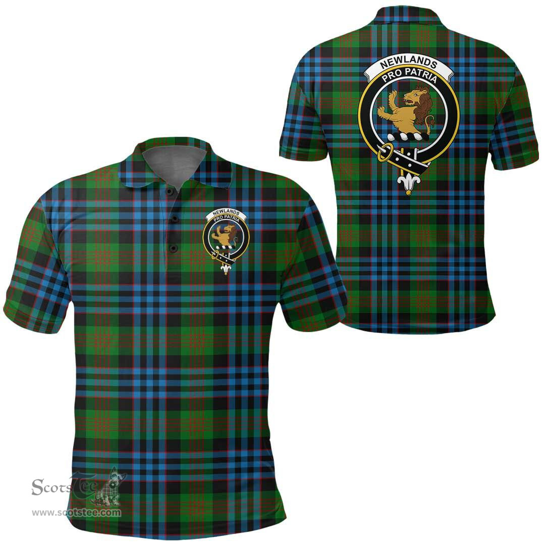 Scottish Newlands Of Lauriston Clan Tartan Polo Shirt - Crest Classic Scottish Plaid Tartan Plaid