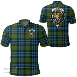 Scottish Newlands Of Lauriston Clan Tartan Polo Shirt - Crest Classic Scottish Plaid Tartan Plaid
