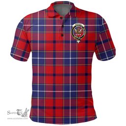 Scottish Wishart Dress Clan Tartan Polo Shirt - Crest Classic Scottish Plaid Tartan Plaid
