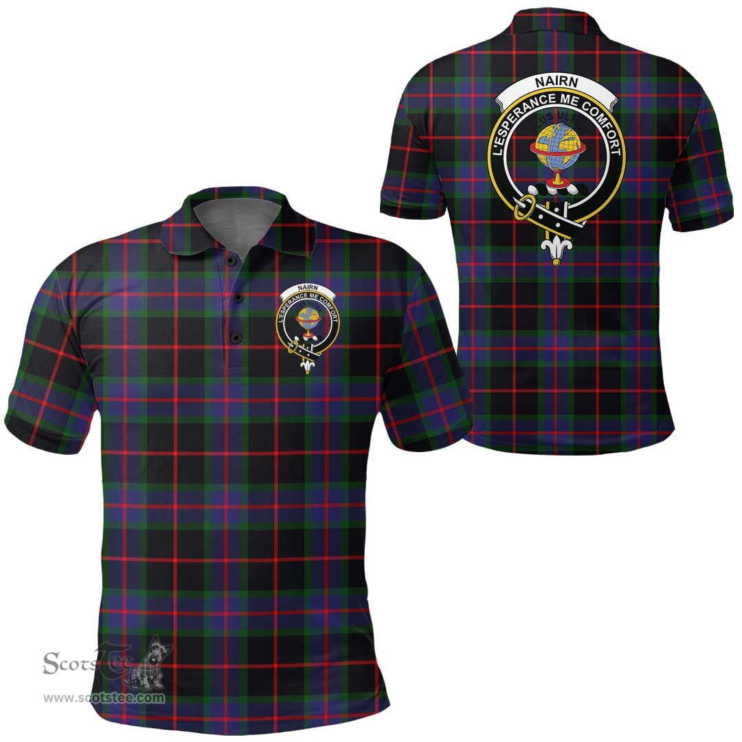 Scottish Nairn Clan Tartan Polo Shirt - Crest Classic Scottish Plaid Tartan Plaid