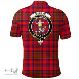 Scottish Murray Of Tulloch Modern Clan Tartan Polo Shirt - Crest Classic Scottish Plaid Tartan Plaid