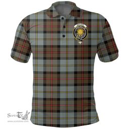 Scottish Macleod Of Harris Weathered Clan Tartan Polo Shirt - Crest Classic Scottish Plaid Tartan Plaid