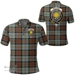 Scottish Macleod Of Harris Weathered Clan Tartan Polo Shirt - Crest Classic Scottish Plaid Tartan Plaid