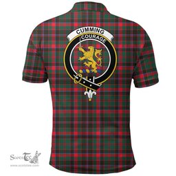 Scottish Cumming Hunting Modern Clan Tartan Polo Shirt - Crest Classic Scottish Plaid Tartan Plaid