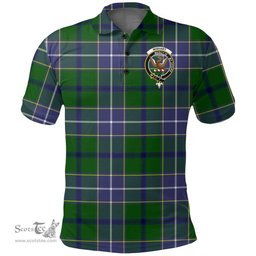 Scottish Wishart Hunting Modern Clan Tartan Polo Shirt - Crest Classic Scottish Plaid Tartan Plaid