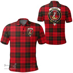 Scottish Wallace Weathered Clan Tartan Polo Shirt - Crest Classic Scottish Plaid Tartan Plaid
