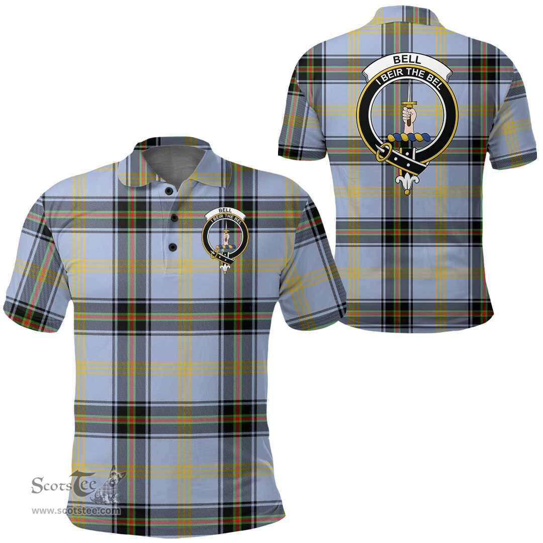Scottish Bell Of The Borders Clan Tartan Polo Shirt - Crest Classic Scottish Plaid Tartan Plaid