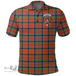 Scottish Macnaughton Ancient Clan Tartan Polo Shirt - Crest Classic Scottish Plaid Tartan Plaid