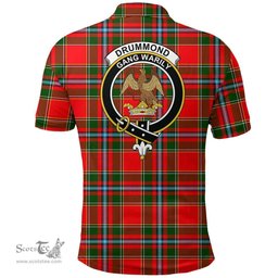 Scottish Drummond Of Perth Clan Tartan Polo Shirt - Crest Classic Scottish Plaid Tartan Plaid