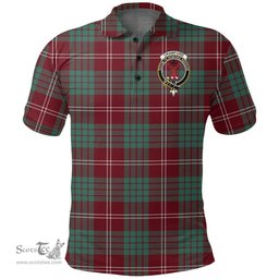 Scottish Crawford Modern Clan Tartan Polo Shirt - Crest Classic Scottish Plaid Tartan Plaid