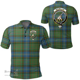 Scottish Macmillan Hunting Ancient Clan Tartan Polo Shirt - Crest Classic Scottish Plaid Tartan Plaid