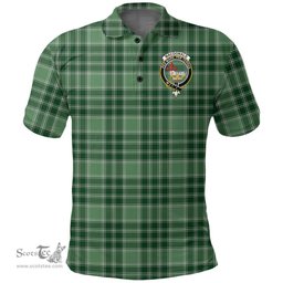Scottish Macdonald Lord Of The Isles Hunting Clan Tartan Polo Shirt - Crest Classic Scottish Plaid Tartan Plaid