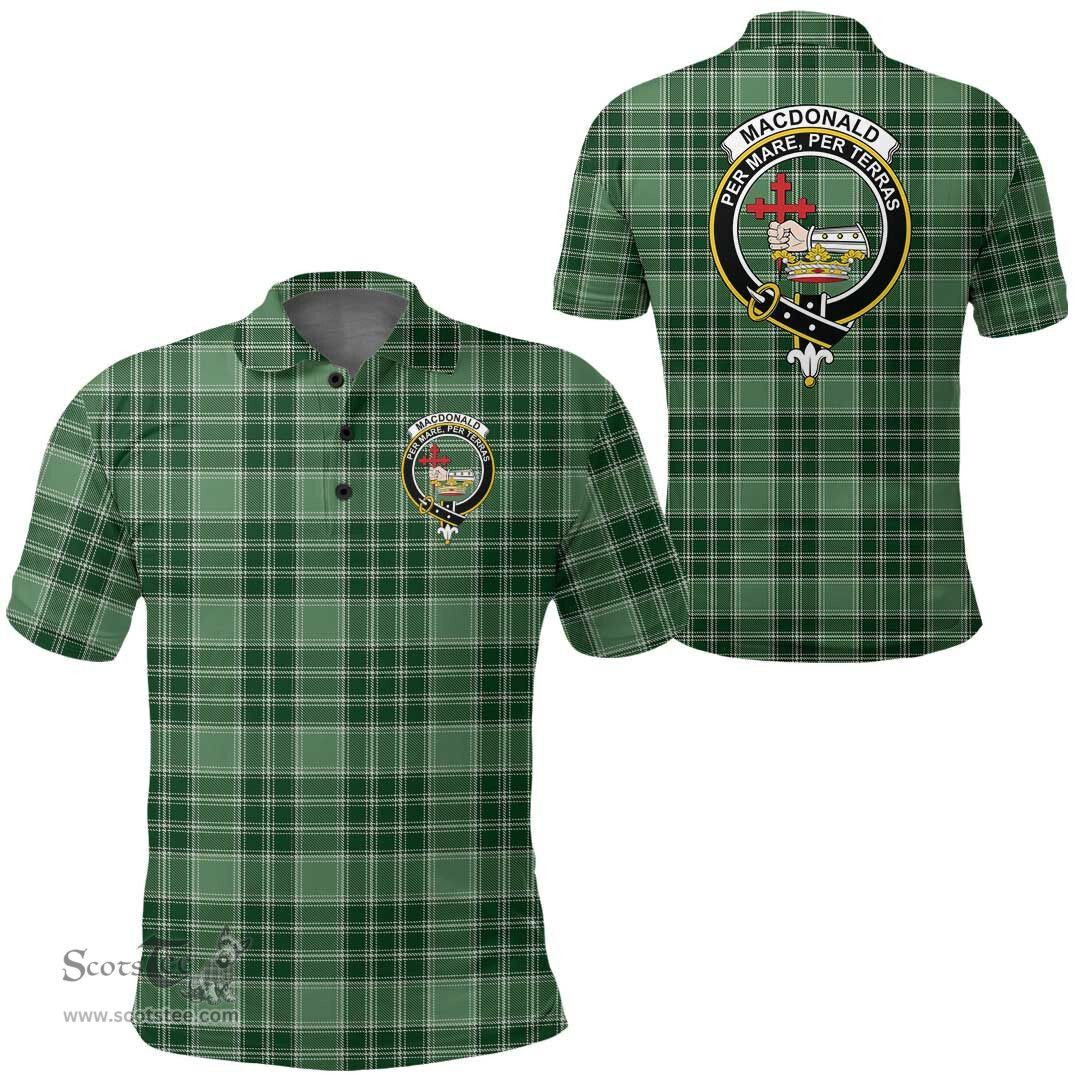 Scottish Macdonald Lord Of The Isles Hunting Clan Tartan Polo Shirt - Crest Classic Scottish Plaid Tartan Plaid