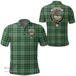 Scottish Macdonald Lord Of The Isles Hunting Clan Tartan Polo Shirt - Crest Classic Scottish Plaid Tartan Plaid
