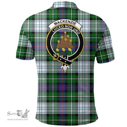 Scottish Mackenzie Dress Modern Clan Tartan Polo Shirt - Crest Classic Scottish Plaid Tartan Plaid