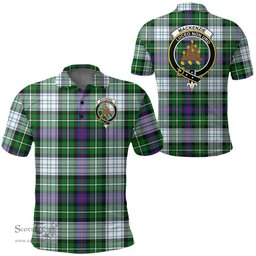 Scottish Mackenzie Dress Modern Clan Tartan Polo Shirt - Crest Classic Scottish Plaid Tartan Plaid