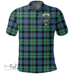 Scottish Rose Hunting Ancient Clan Tartan Polo Shirt - Crest Classic Scottish Plaid Tartan Plaid