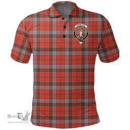 Scottish Robertson Weathered Clan Tartan Polo Shirt - Crest Classic Scottish Plaid Tartan Plaid
