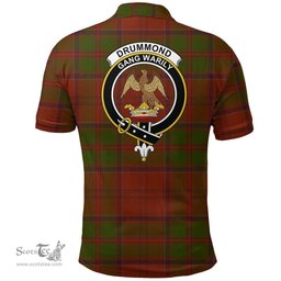 Scottish Drummond Clan Clan Tartan Polo Shirt - Crest Classic Scottish Plaid Tartan Plaid