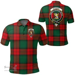 Scottish Stewart Atholl Modern Clan Tartan Polo Shirt - Crest Classic Scottish Plaid Tartan Plaid
