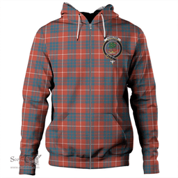 Scottish Hamilton Ancient Clan Tartan Hoodie Zipper - Classic Crest Scottish Plaid Tartan Plaid