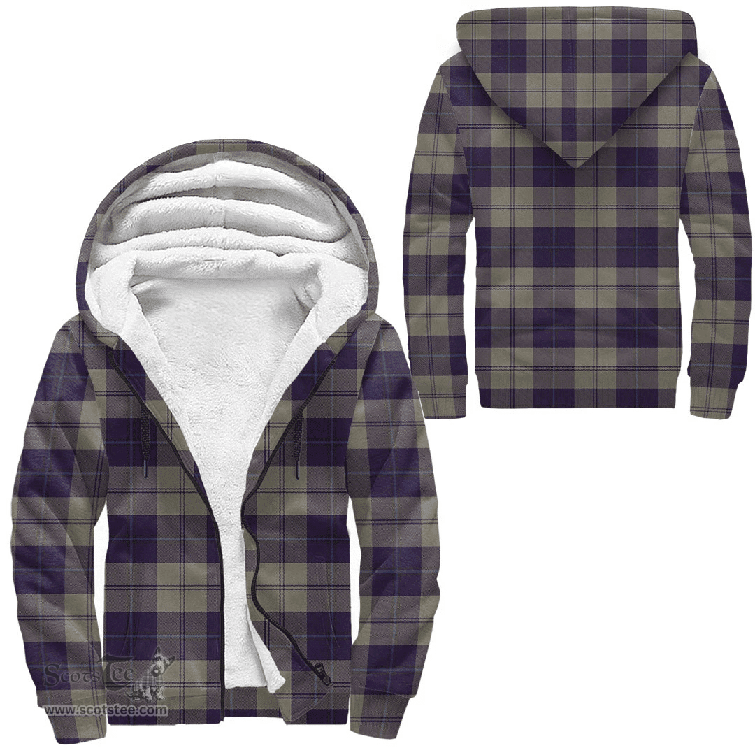 Scottish Cunningham Dress Blue Dancers Clan Tartan Sherpa Hoodie - Scottish Plaid Hoodies Scottish Plaid Tartan Plaid - ScotsTee - scotstee.com