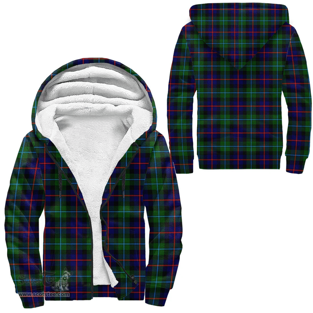 Scottish Campbell Of Cawdor Modern Clan Tartan Sherpa Hoodie - Scottish Plaid Hoodies Scottish Plaid Tartan Plaid - ScotsTee - scotstee.com